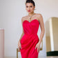 Satin Strapless Mini Dress