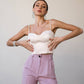 Satin Strappy Sweetheart Top