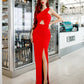 One-Shoulder Cut-Out Maxi Dress