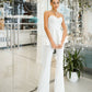 Sweetheart Peplum Top & Flared Pants 2-Piece Set