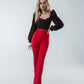 High Waist Flared Pants