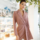 Wrap Long Sleeve Mini Dress