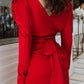 Puff Sleeve Belted Maxi Dress