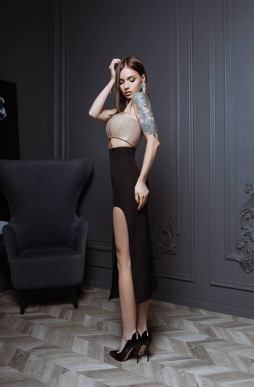 Eco Leather Corset Crop Top
