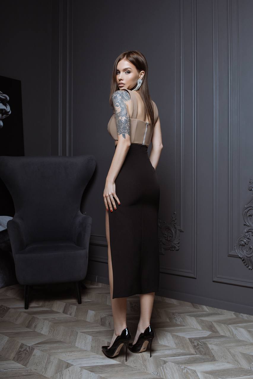 Eco Leather Corset Crop Top