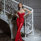 Eco Leather Suit Flared Trousers High Waist and Strapless Crop Top