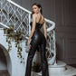 Eco Leather Flared Trousers High Waist