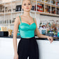 Satin Strappy Sweetheart Top