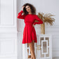 Silk Thigh-Slit Mini Dress