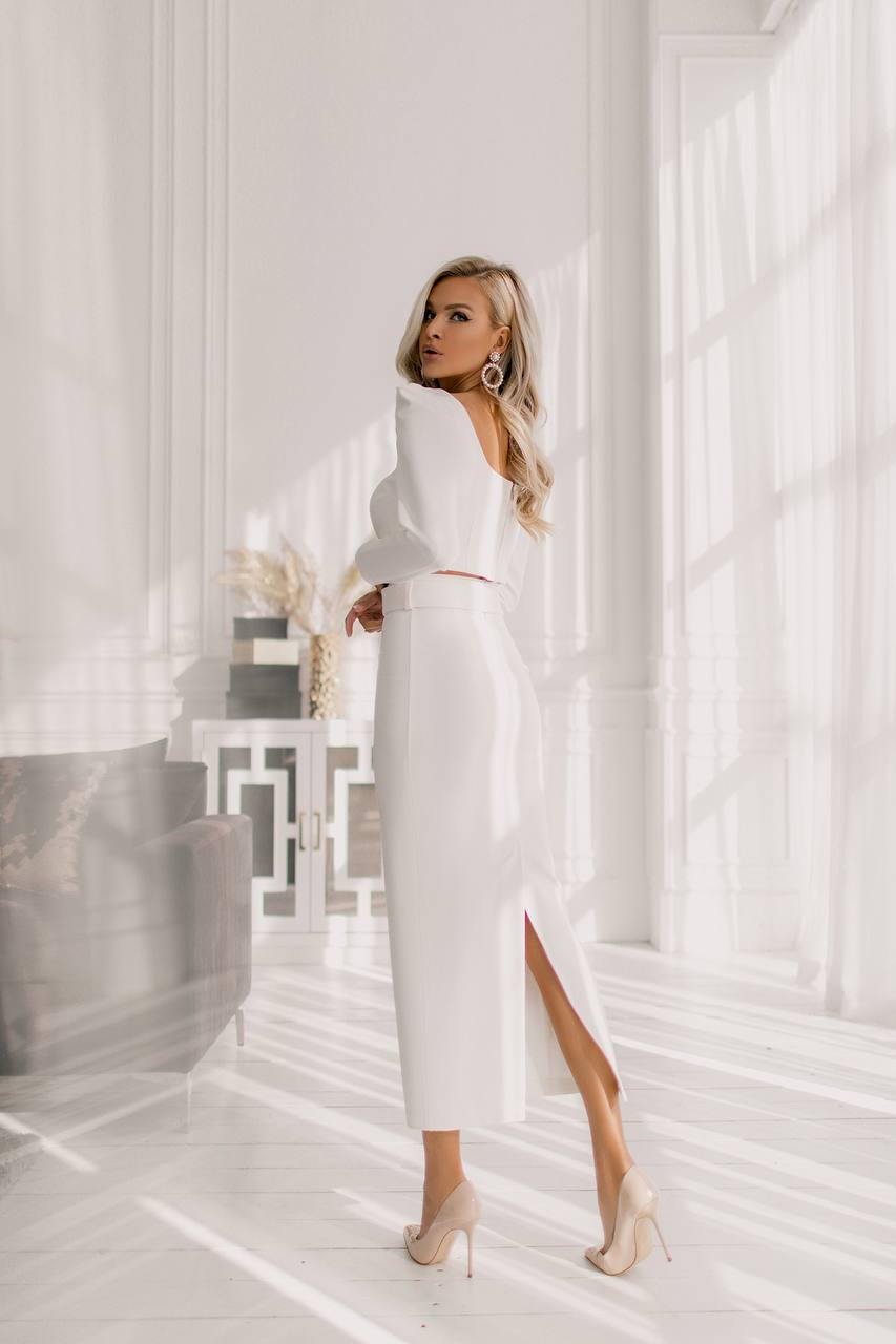 Long Sleeve Top & Maxi Skirt 2-Piece Set