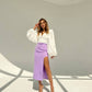 High Waist Side-Slit Pencil Skirt