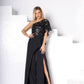 Alexa Evening One-Shoulder Gown Suit