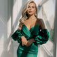Puffed Sleeve Mini Prom Dress