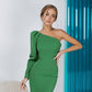 Alexa One-Shoulder Midi Dress