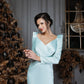 Satin Long Sleeve Mini Dress