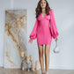 Backless ﻿﻿Puff Sleeve Mini Dress