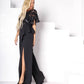 Alexa Evening One-Shoulder Gown Suit