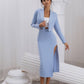Crop Jacket Skirt Suit 2-Piece