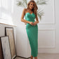 Puffed Sleeve Midi Dress