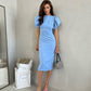 Alexa Puff Sleeve Midi Dress