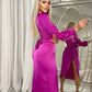 Wrap Long Sleeve Midi Dress
