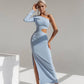 One-Shoulder Cut-Out Midi Dress