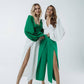 High Waist Slit Cuff Culottes