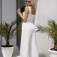 Cross-Neck Sleeveless Jumpsuit