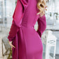 Puff Sleeve Wrap Dress
