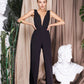 Deep V-neck Sleeveless Jumpsuit
