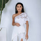 Alexa Evening One-Shoulder Gown Suit