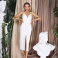 V-neck Slip Satin Dress