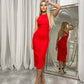 Pencil Backless Midi Dress