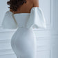Puffed Sleeve Mini Prom Dress