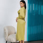 Wrap Long Sleeve Midi Dress