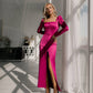 Satin Long Sleeve Maxi Dress