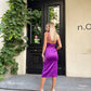 V-neck Slip Satin Dress