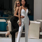 V-neck Sleeveless Jumpsuit