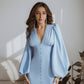 Backless ﻿﻿Puff Sleeve Mini Dress