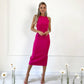 Pencil Backless Midi Dress