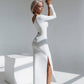 One-Shoulder Cut-Out Midi Dress