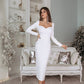 Alexa Queen Anne Neckline Midi Dress
