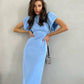 Alexa Puff Sleeve Midi Dress
