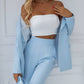 2-Piece Suite Belted Double Breasted