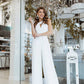 Cross-Neck Sleeveless Jumpsuit