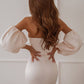 Puffed Sleeve Midi Dress