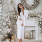 Long Sleeve V-neck Midi Dress