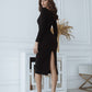 Alexa Queen Anne Neckline Midi Dress