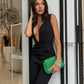 Deep V-neck Sleeveless Jumpsuit