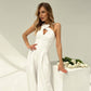 Cross-Neck Sleeveless Jumpsuit